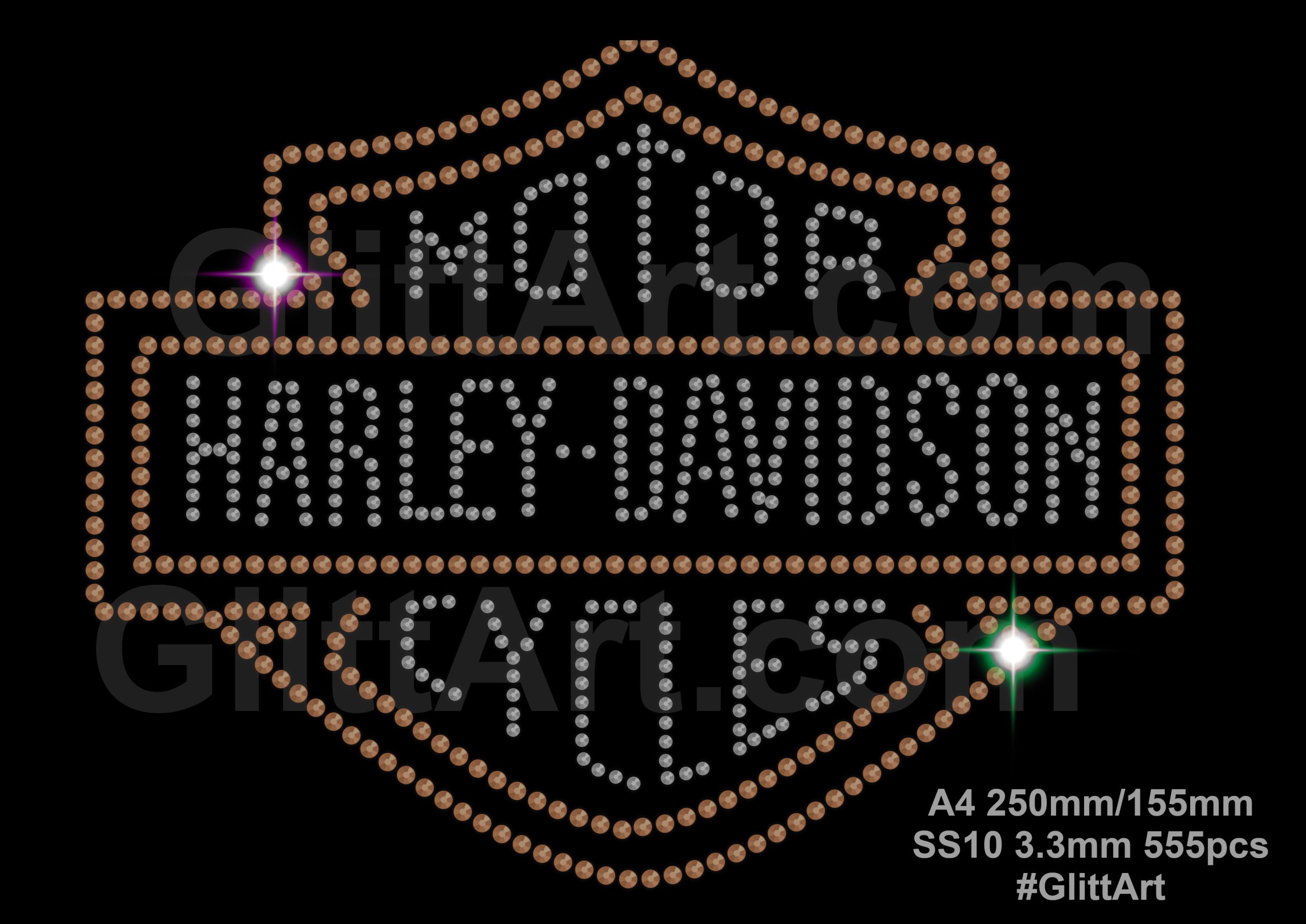Harley Davindson ss10 ss16 rhinestone svg template