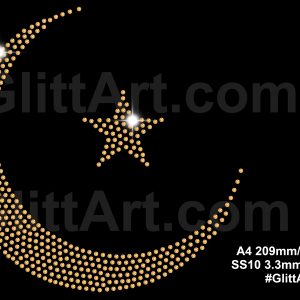 islam moon star svg rhinestone