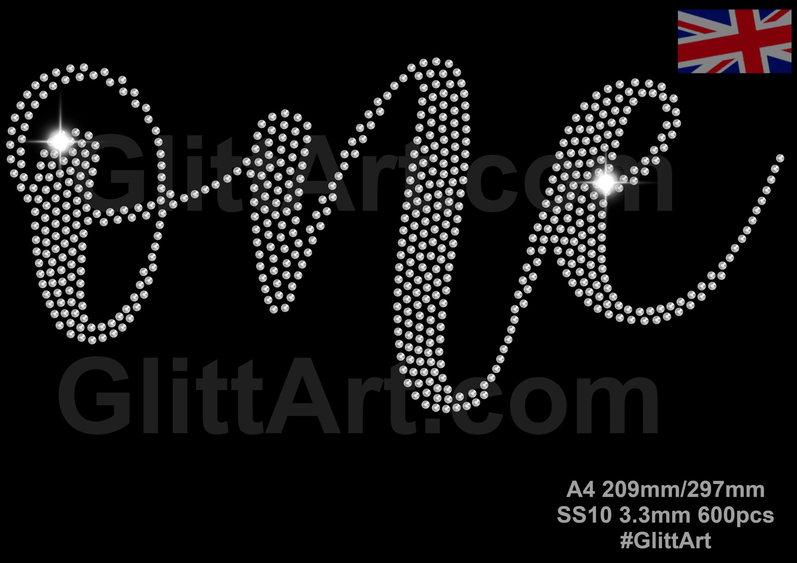 One rhinestone template instant download